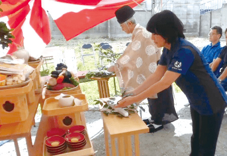 地鎮祭の玉串奉奠