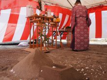 木造工場の新築工事の地鎮祭を行いました！